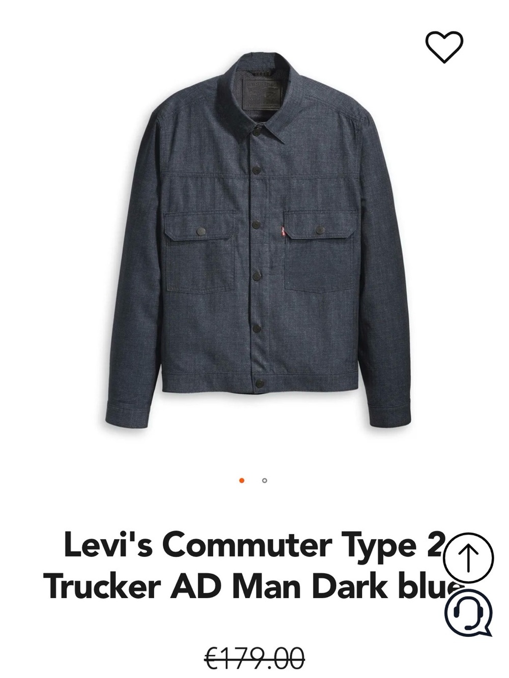 Levi's Dark Blue Commuter Type 2 Trucker Jacket NWOT
